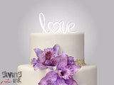 Rustic Wood cake topper "Love"