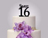 Rustic Wood cake topper "sweet 16"